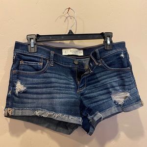 Dark denim shorts